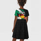Personalised Afro Nigeria Juneteenth Kid Short Sleeve Dress Freedom Day
