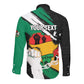 Personalised Afro Nigeria Juneteenth Long Sleeve Button Shirt Freedom Day