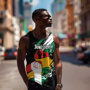 Personalised Afro Nigeria Juneteenth Men Tank Top Freedom Day