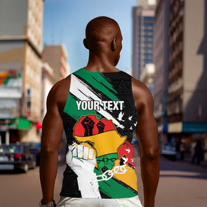 Personalised Afro Nigeria Juneteenth Men Tank Top Freedom Day