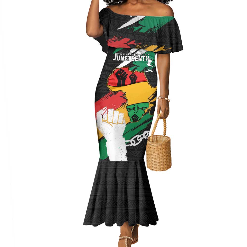 Personalised Afro Nigeria Juneteenth Mermaid Dress Freedom Day