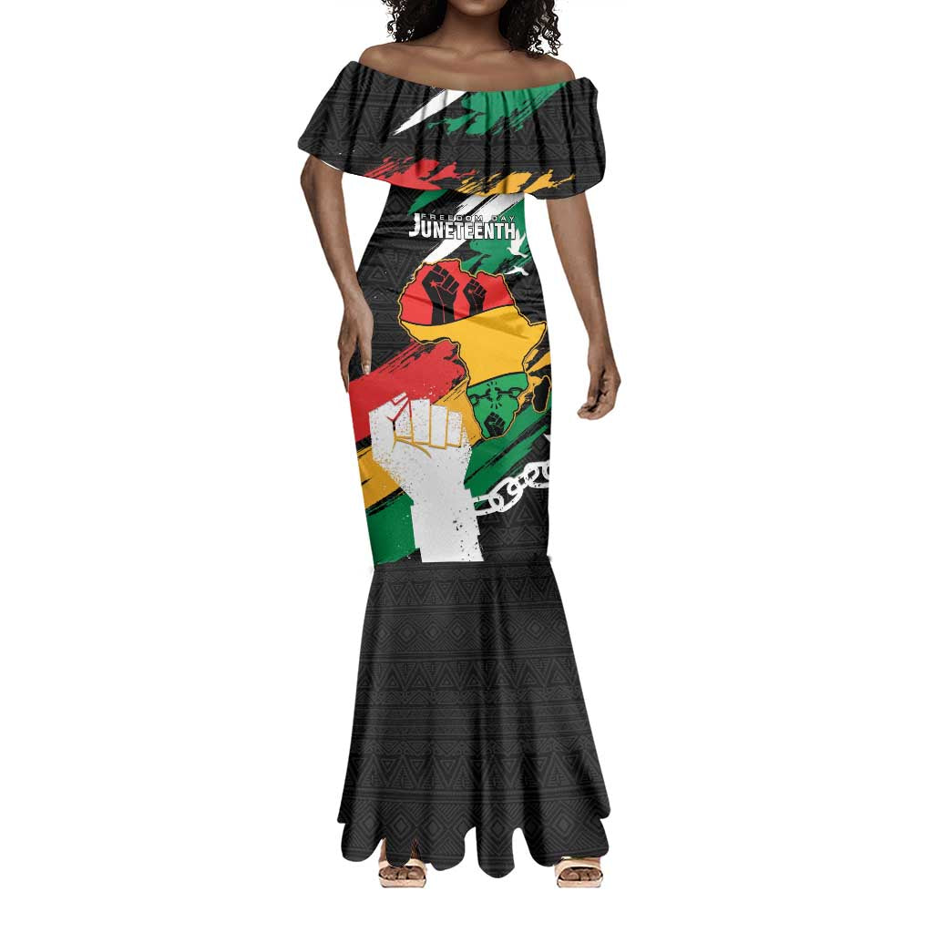 Personalised Afro Nigeria Juneteenth Mermaid Dress Freedom Day