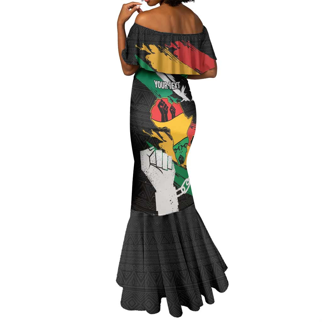 Personalised Afro Nigeria Juneteenth Mermaid Dress Freedom Day