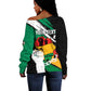 Personalised Afro Nigeria Juneteenth Off Shoulder Sweater Freedom Day