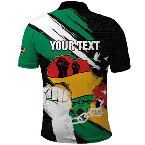 Personalised Afro Nigeria Juneteenth Polo Shirt Freedom Day