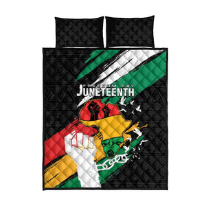 Afro Nigeria Juneteenth Quilt Bed Set Freedom Day