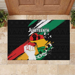Afro Nigeria Juneteenth Rubber Doormat Freedom Day
