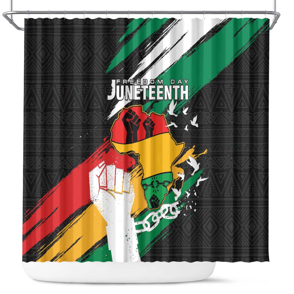 Afro Nigeria Juneteenth Shower Curtain Freedom Day