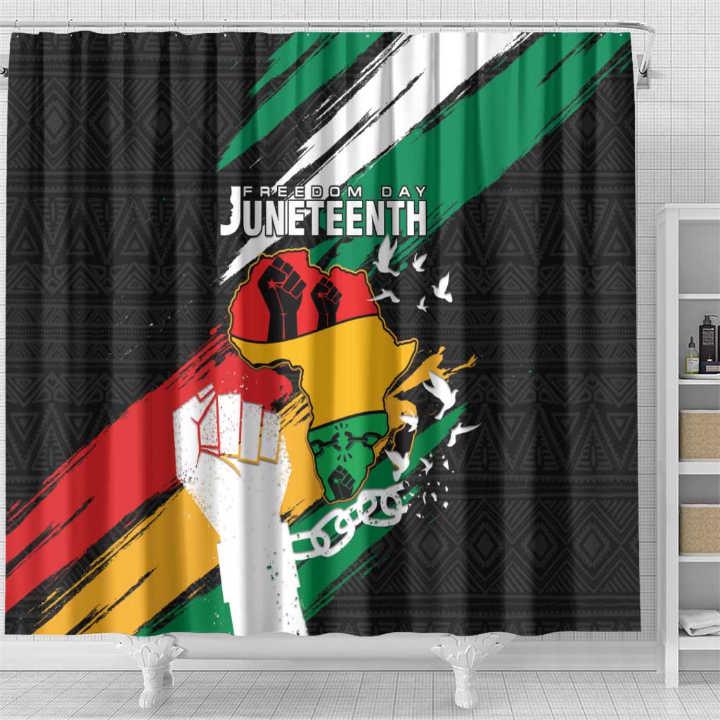 Afro Nigeria Juneteenth Shower Curtain Freedom Day
