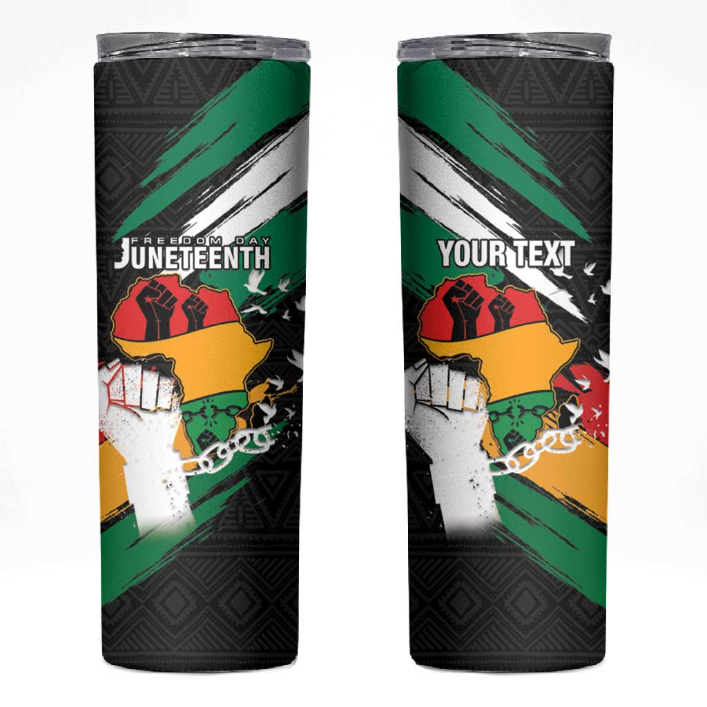 Personalised Afro Nigeria Juneteenth Skinny Tumbler Freedom Day