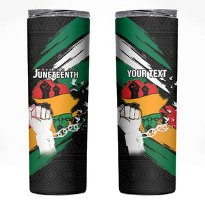 Personalised Afro Nigeria Juneteenth Skinny Tumbler Freedom Day