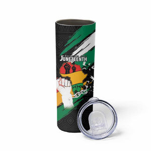 Personalised Afro Nigeria Juneteenth Skinny Tumbler Freedom Day