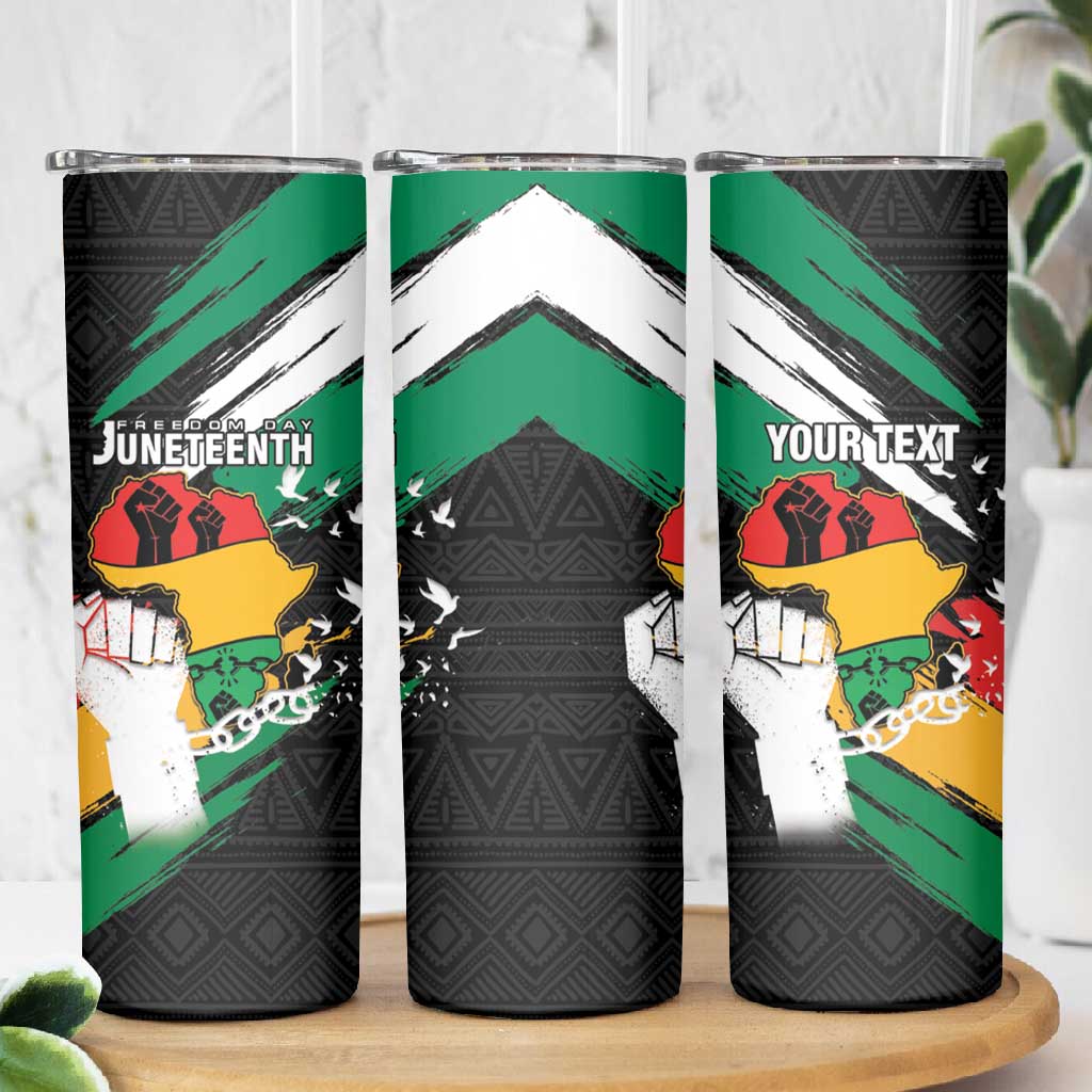 Personalised Afro Nigeria Juneteenth Skinny Tumbler Freedom Day