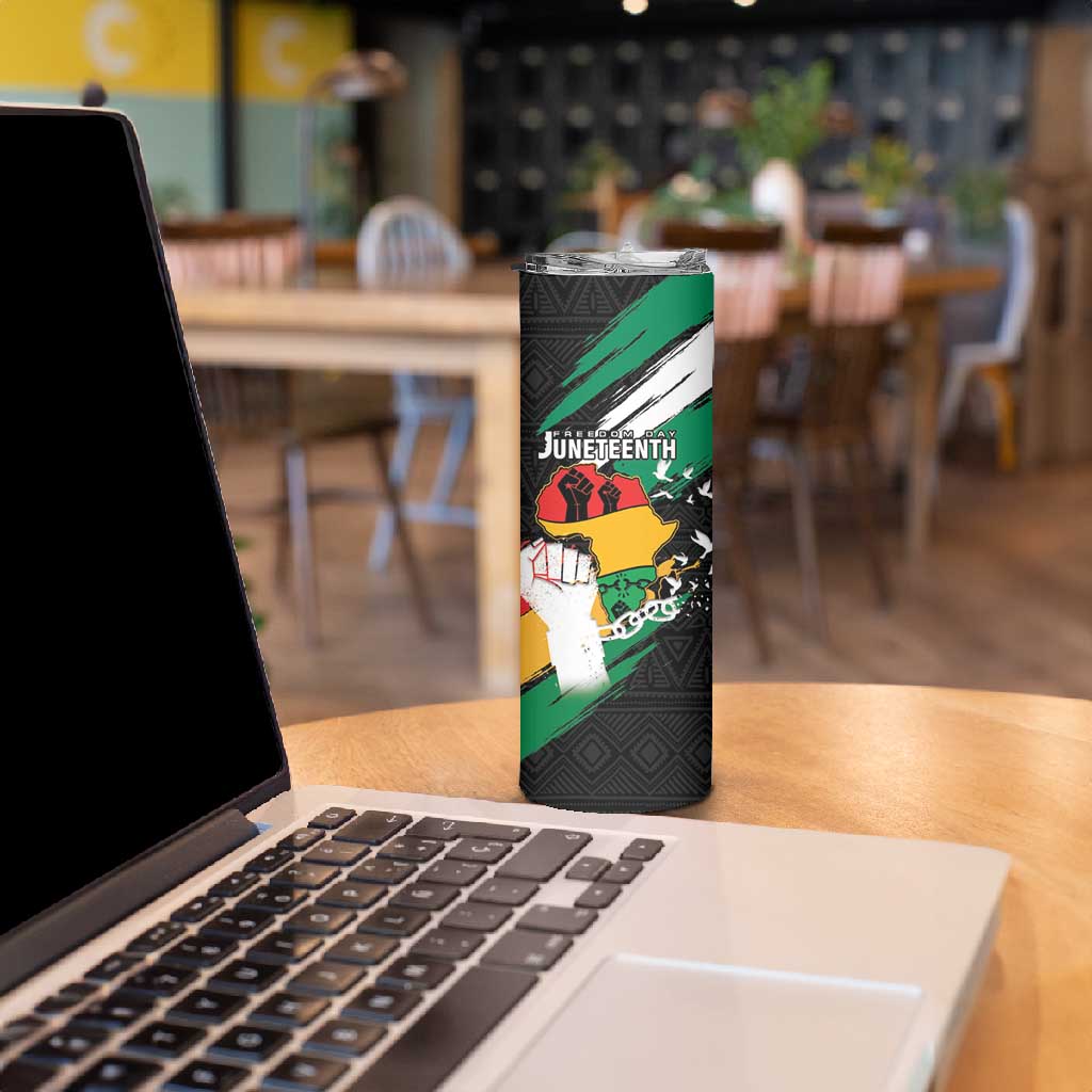 Personalised Afro Nigeria Juneteenth Skinny Tumbler Freedom Day