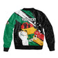 Personalised Afro Nigeria Juneteenth Sleeve Zip Bomber Jacket Freedom Day