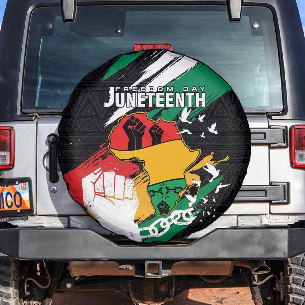 Afro Nigeria Juneteenth Spare Tire Cover Freedom Day