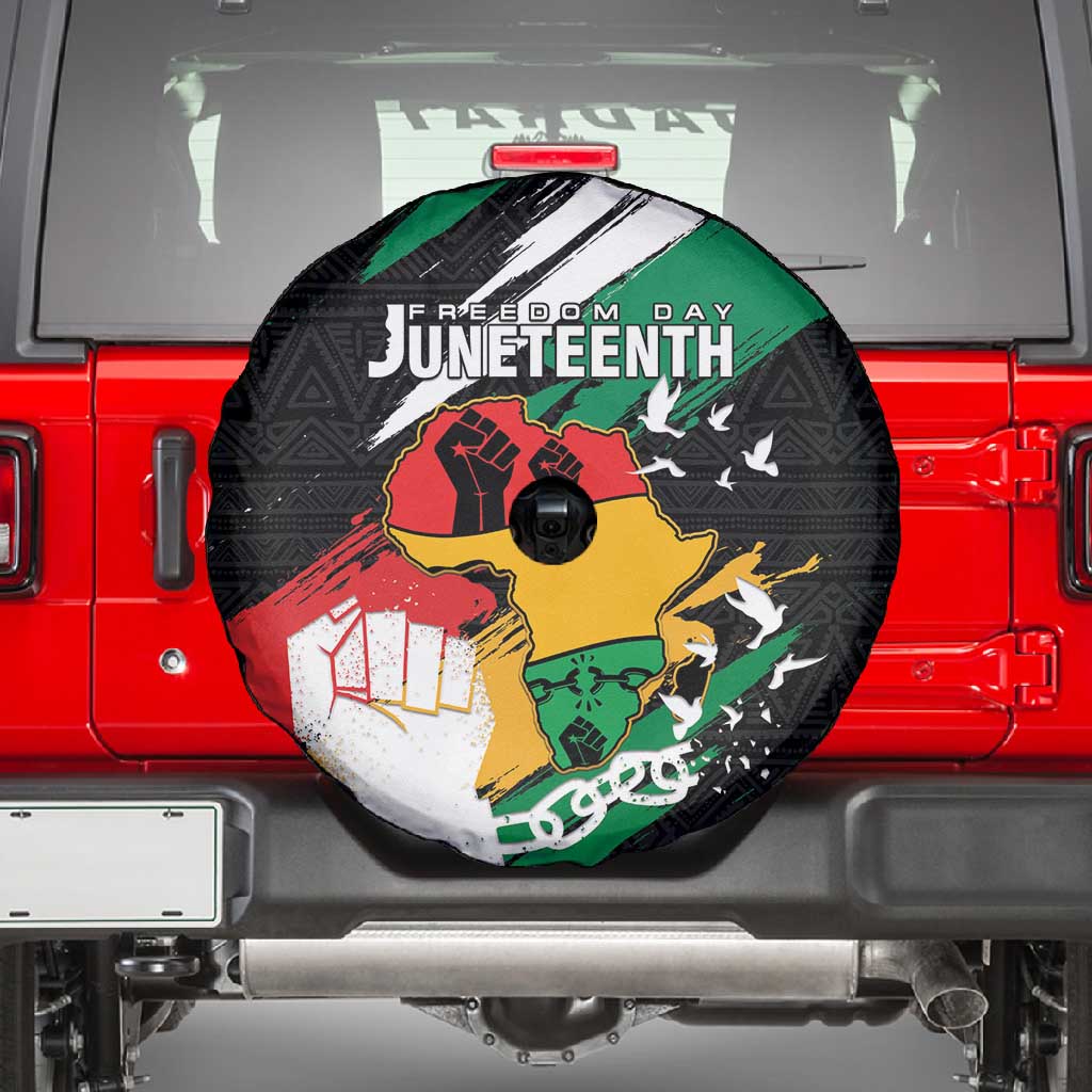 Afro Nigeria Juneteenth Spare Tire Cover Freedom Day