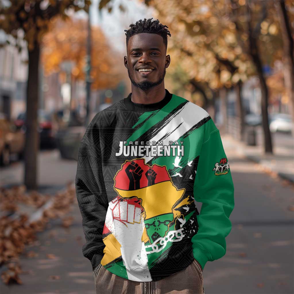Personalised Afro Nigeria Juneteenth Sweatshirt Freedom Day