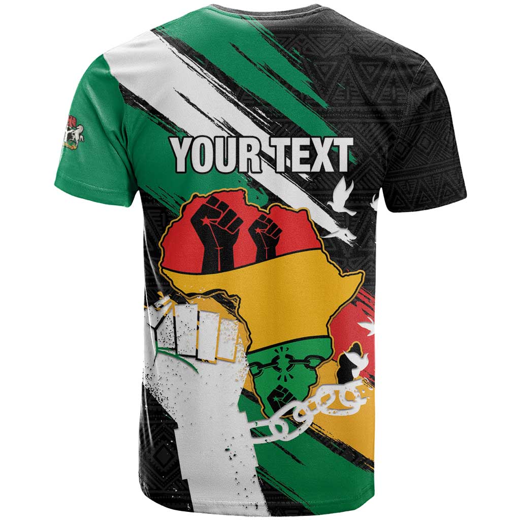 Personalised Afro Nigeria Juneteenth T shirt Freedom Day