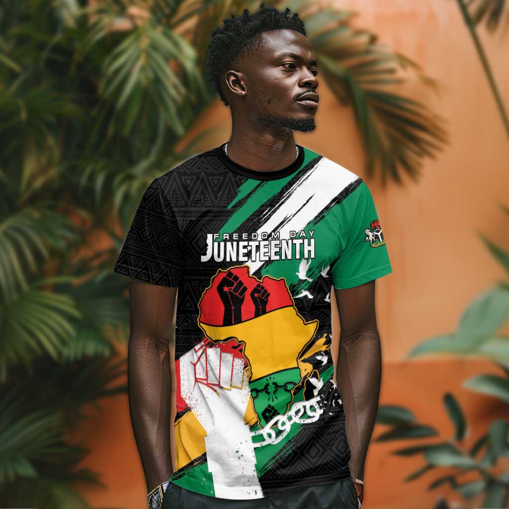 Personalised Afro Nigeria Juneteenth T shirt Freedom Day