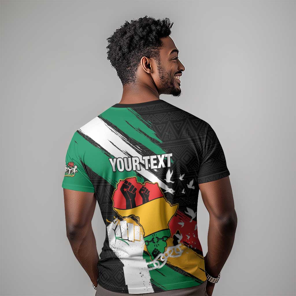 Personalised Afro Nigeria Juneteenth T shirt Freedom Day