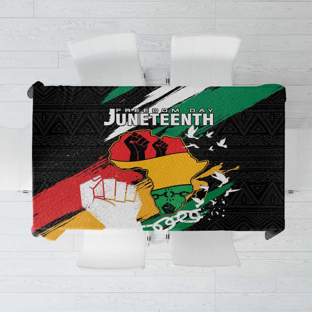 Afro Nigeria Juneteenth Tablecloth Freedom Day