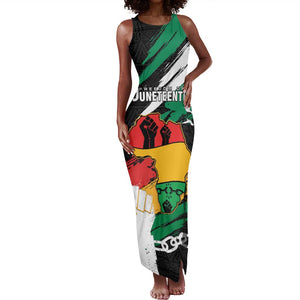 Personalised Afro Nigeria Juneteenth Tank Maxi Dress Freedom Day