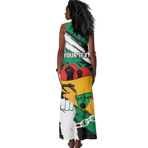 Personalised Afro Nigeria Juneteenth Tank Maxi Dress Freedom Day