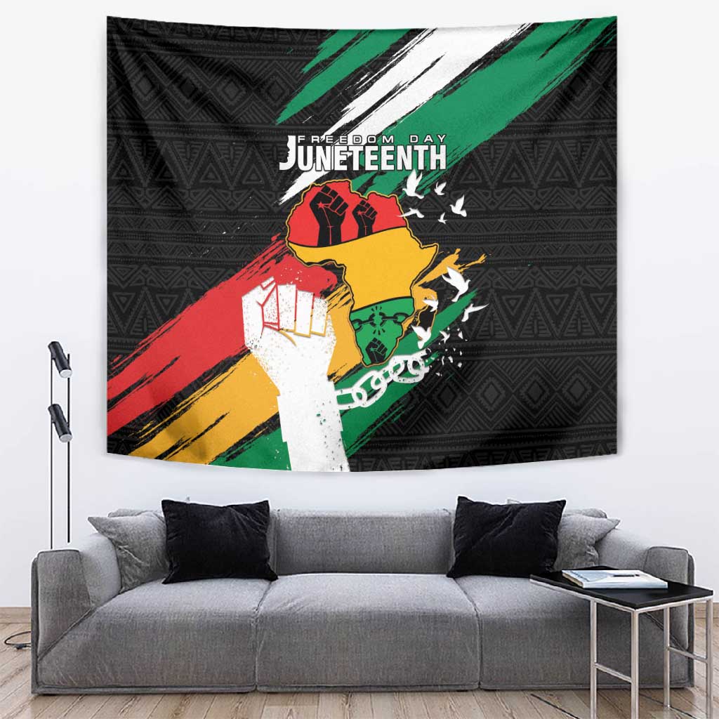 Afro Nigeria Juneteenth Tapestry Freedom Day