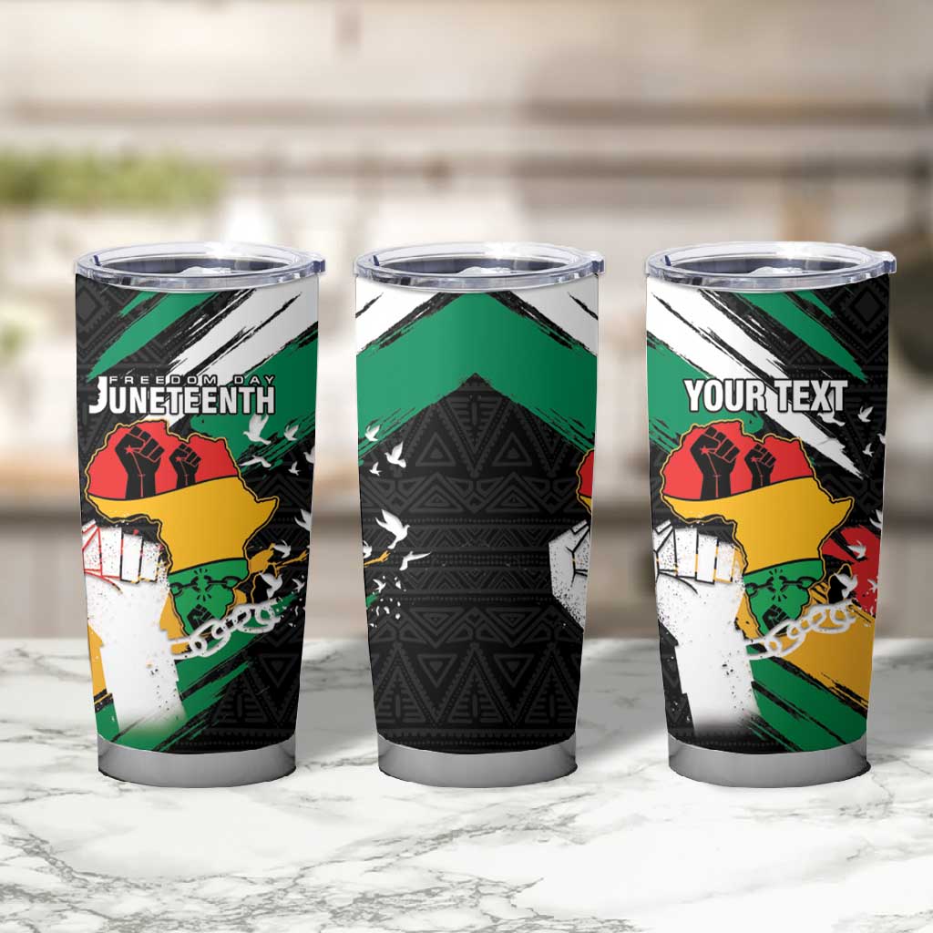 Personalised Afro Nigeria Juneteenth Tumbler Cup Freedom Day