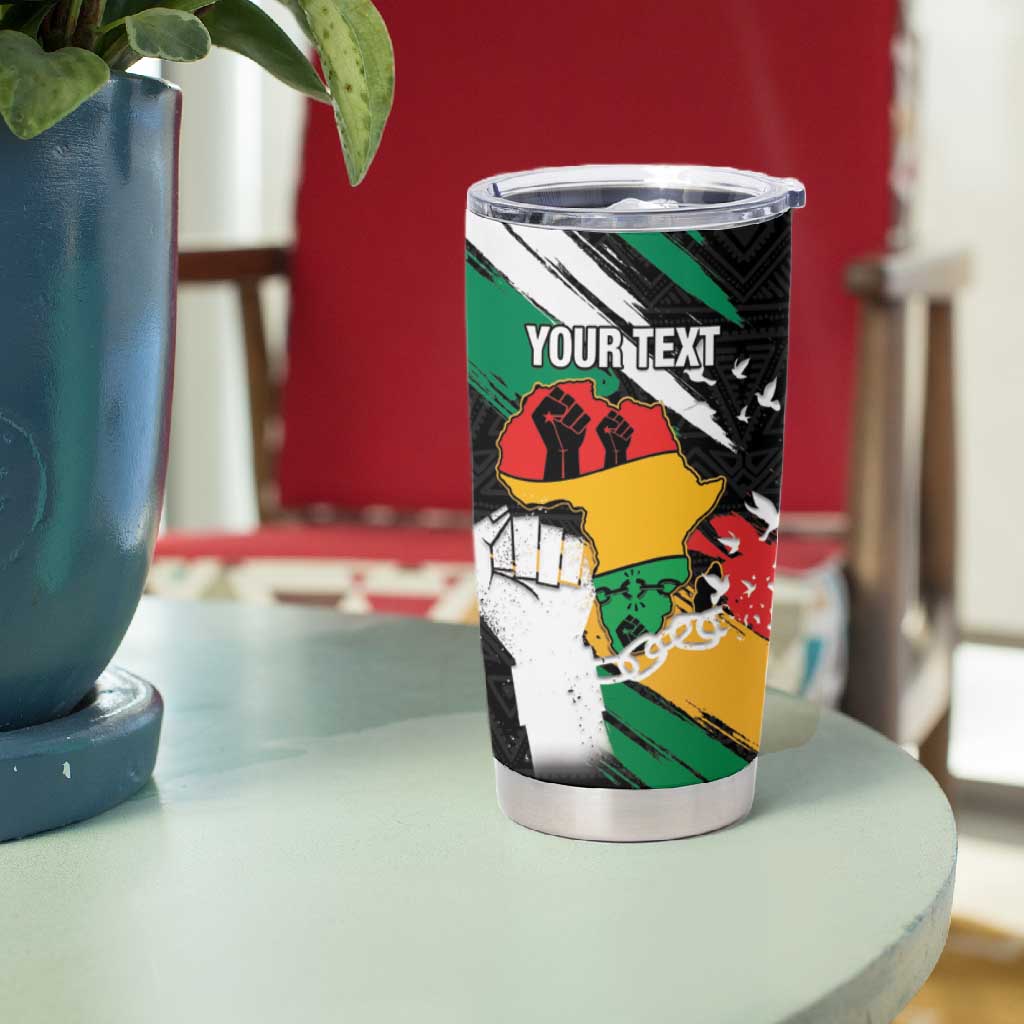 Personalised Afro Nigeria Juneteenth Tumbler Cup Freedom Day