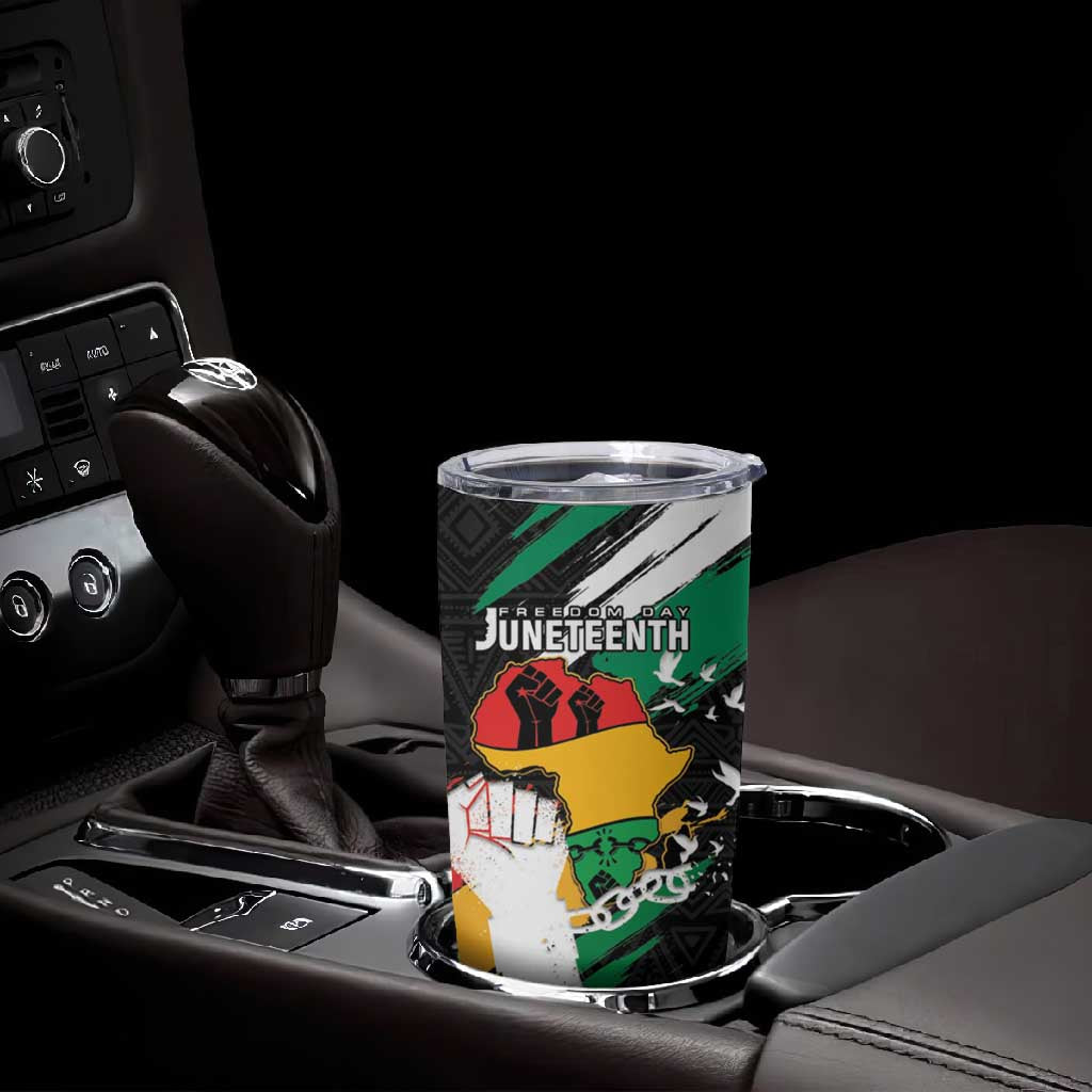 Personalised Afro Nigeria Juneteenth Tumbler Cup Freedom Day