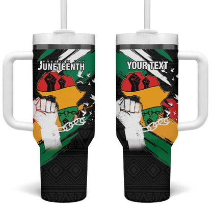 Personalised Afro Nigeria Juneteenth Tumbler With Handle Freedom Day