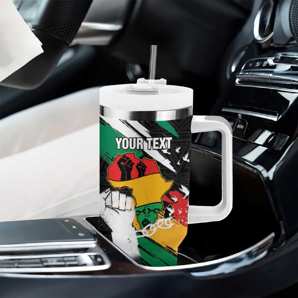 Personalised Afro Nigeria Juneteenth Tumbler With Handle Freedom Day