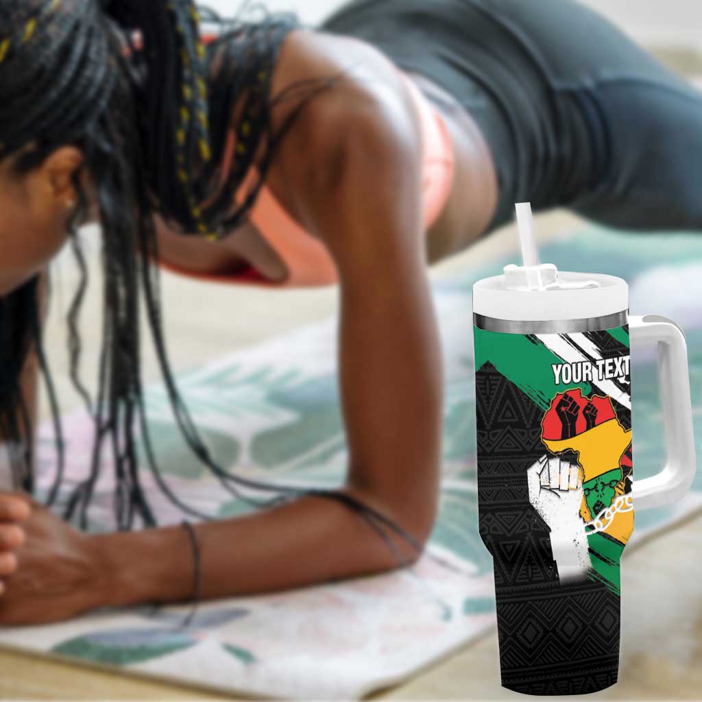 Personalised Afro Nigeria Juneteenth Tumbler With Handle Freedom Day