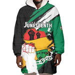 Personalised Afro Nigeria Juneteenth Wearable Blanket Hoodie Freedom Day