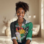 Personalised Afro Nigeria Juneteenth Women Casual Shirt Freedom Day