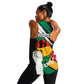 Personalised Afro Nigeria Juneteenth Women Racerback Tank Freedom Day