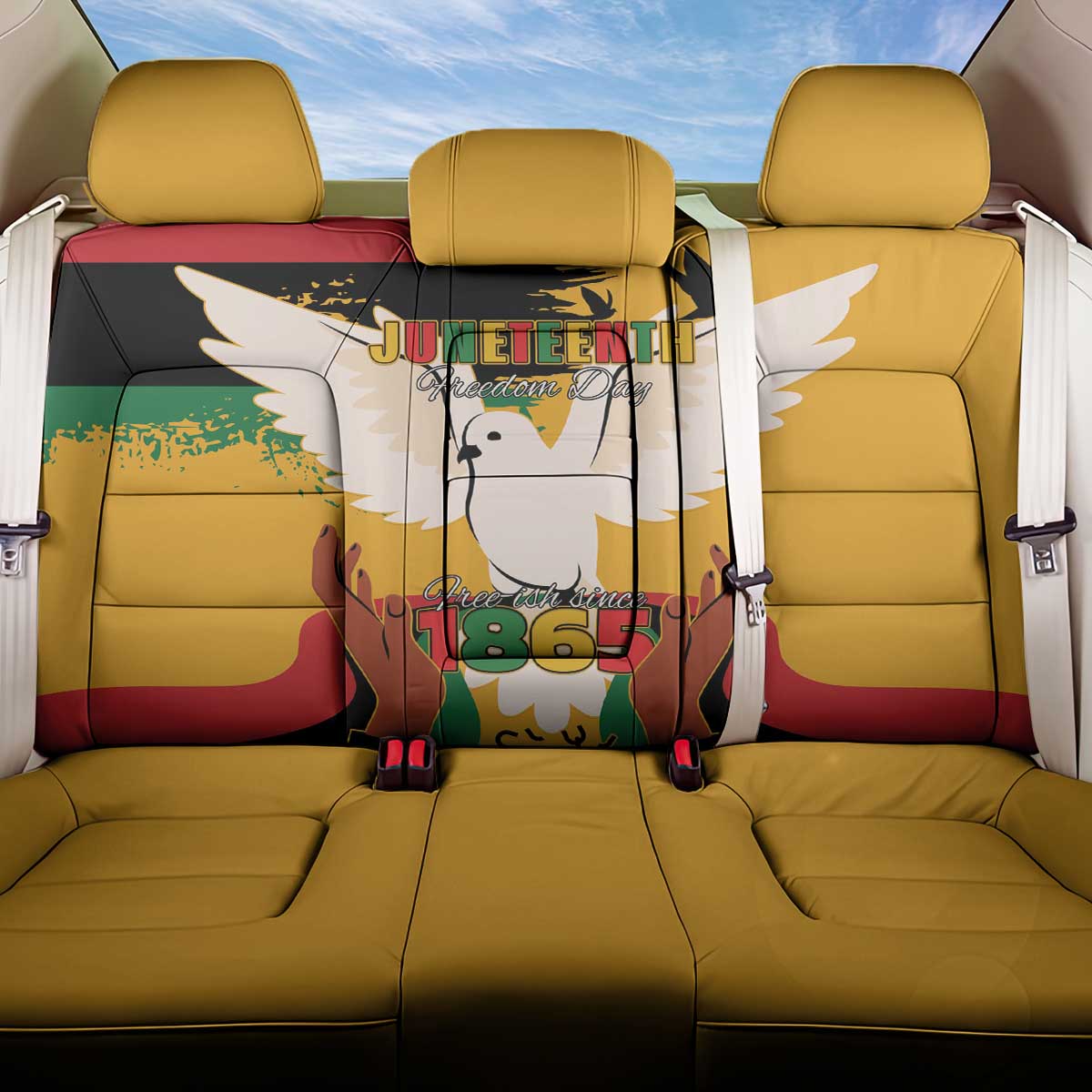 African American Juneteenth 1865 Back Car Seat Cover Black Freedom