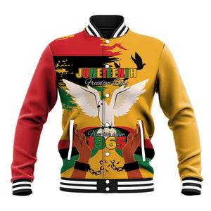 African American Juneteenth 1865 Baseball Jacket Black Freedom