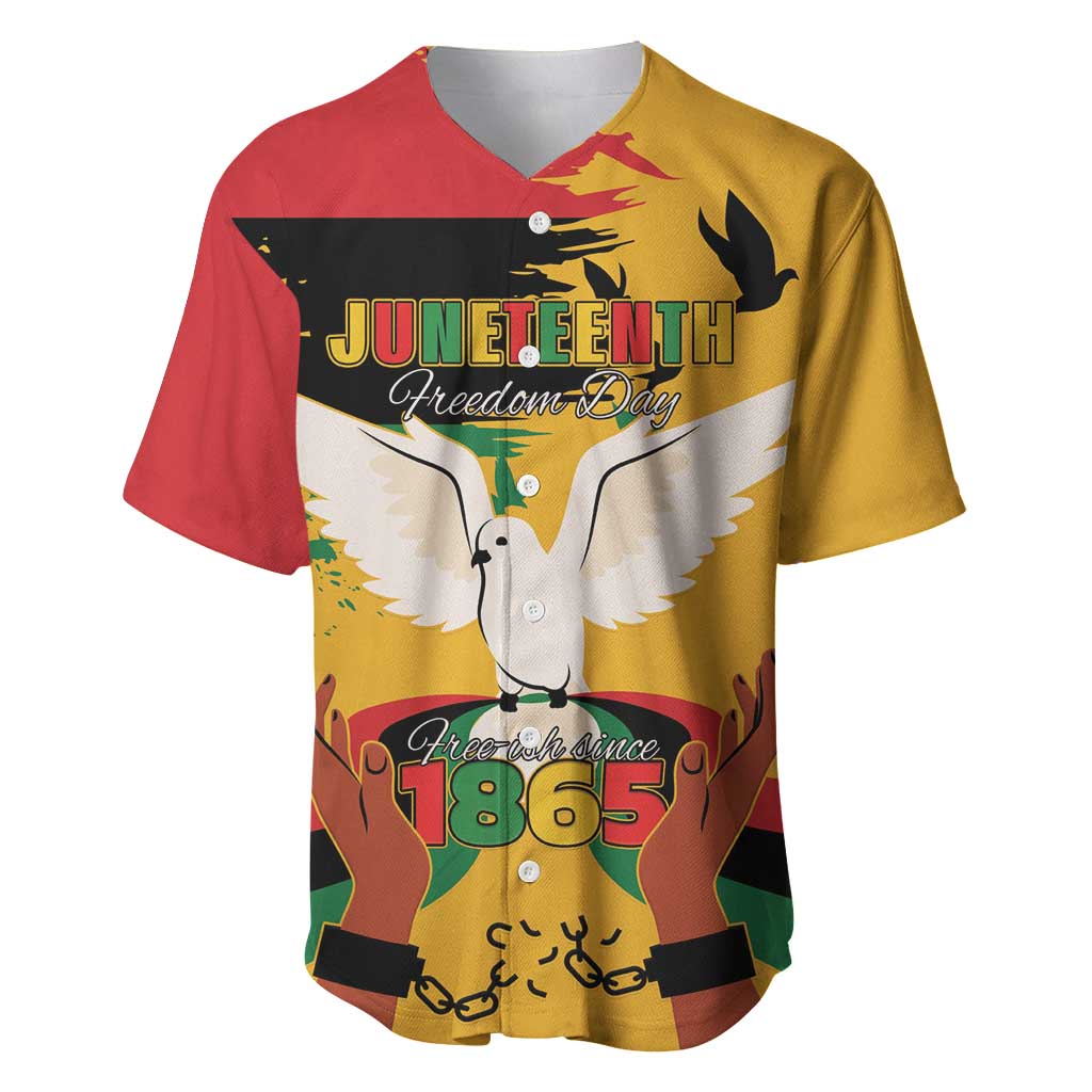 African American Juneteenth 1865 Baseball Jersey Black Freedom
