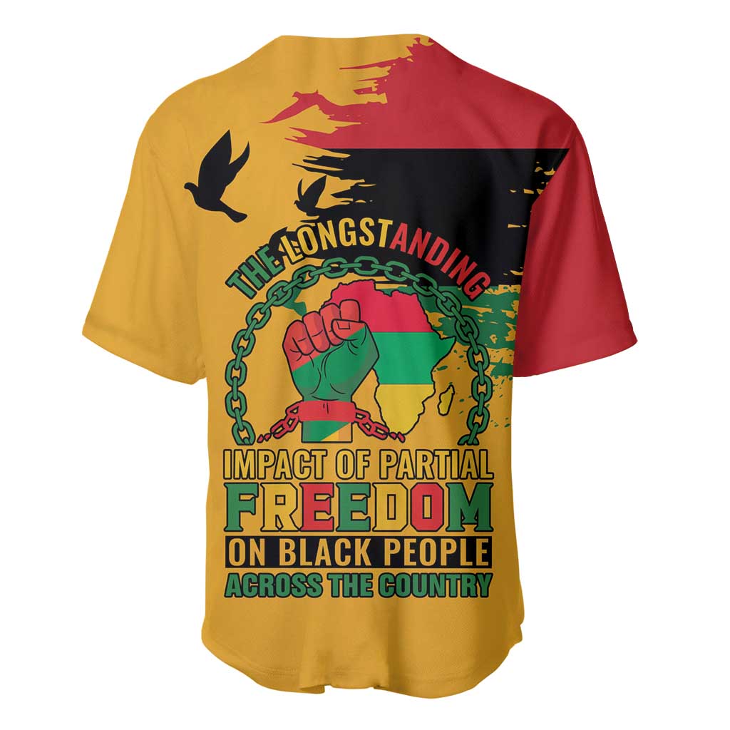 African American Juneteenth 1865 Baseball Jersey Black Freedom