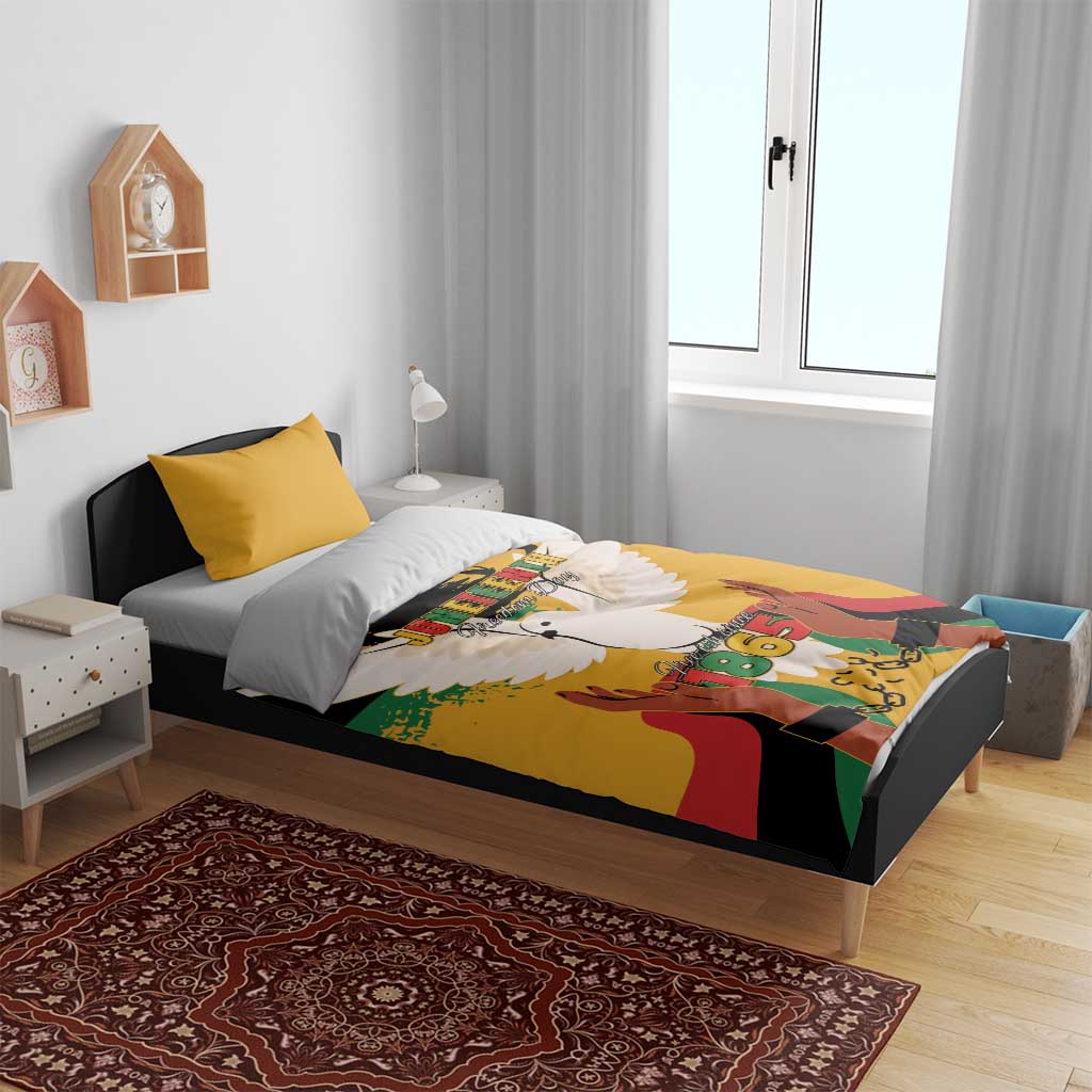 African American Juneteenth 1865 Bedding Set Black Freedom