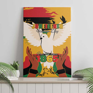 African American Juneteenth 1865 Canvas Wall Art Black Freedom