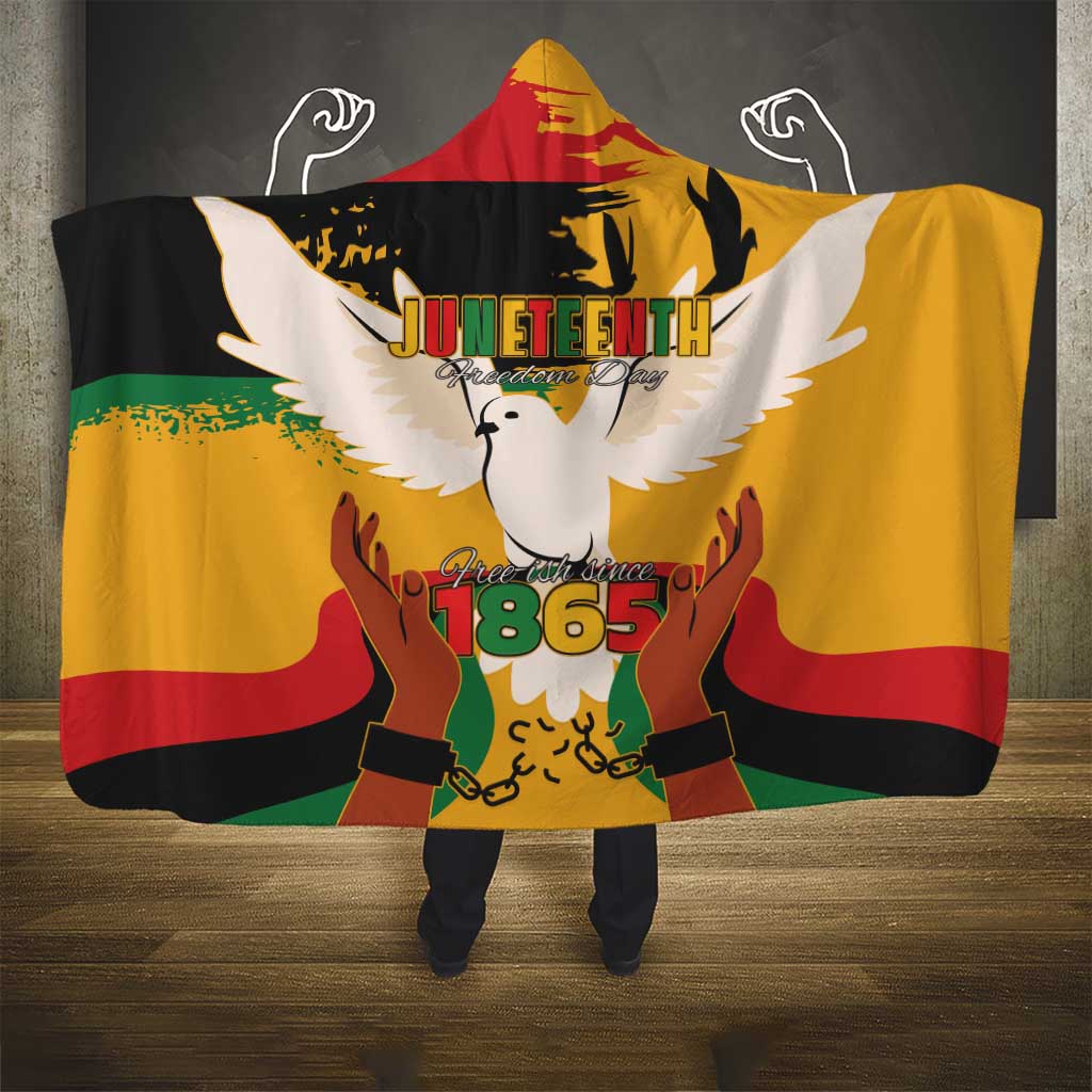 African American Juneteenth 1865 Hooded Blanket Black Freedom