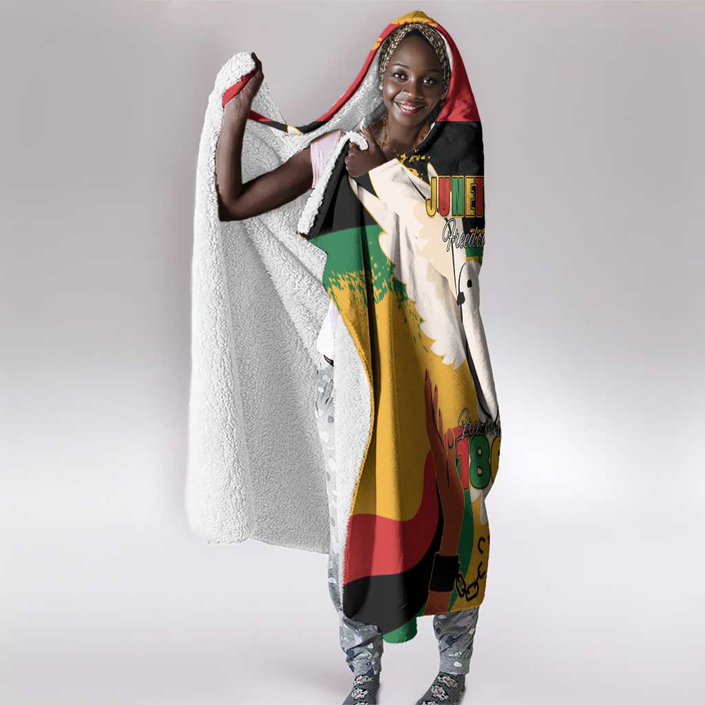 African American Juneteenth 1865 Hooded Blanket Black Freedom