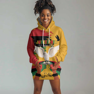 African American Juneteenth 1865 Hoodie Dress Black Freedom