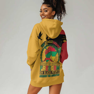 African American Juneteenth 1865 Hoodie Dress Black Freedom