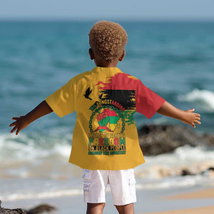 African American Juneteenth 1865 Kid Hawaiian Shirt Black Freedom