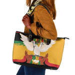 African American Juneteenth 1865 Leather Tote Bag Black Freedom